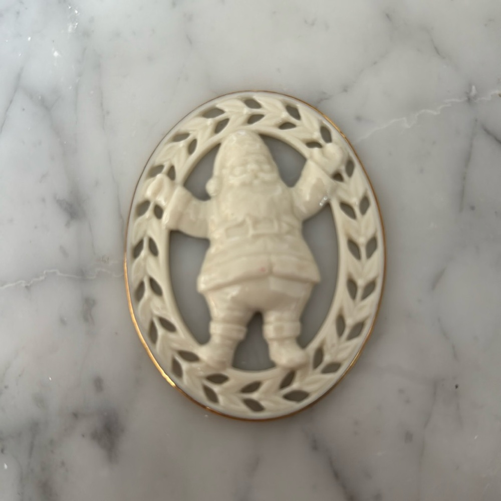 Lenox Christmas ornament- santa ornament undated